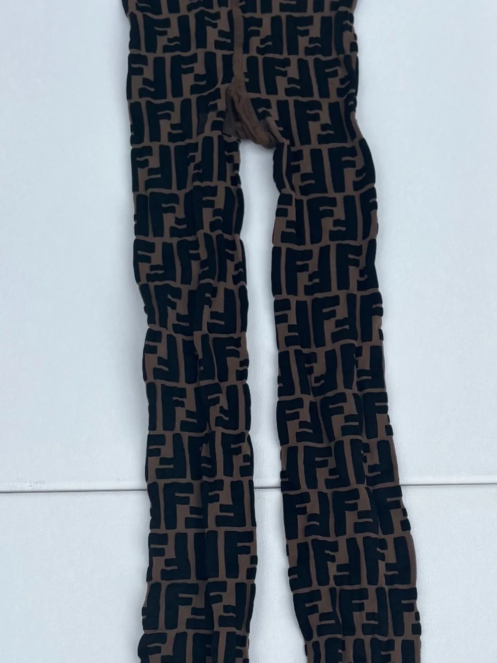 Authentic Fendi Kids FF Logo Monogram Tights Size II New Unworn